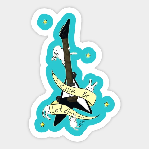 Guitar Bunny Sticker by Namarqueza